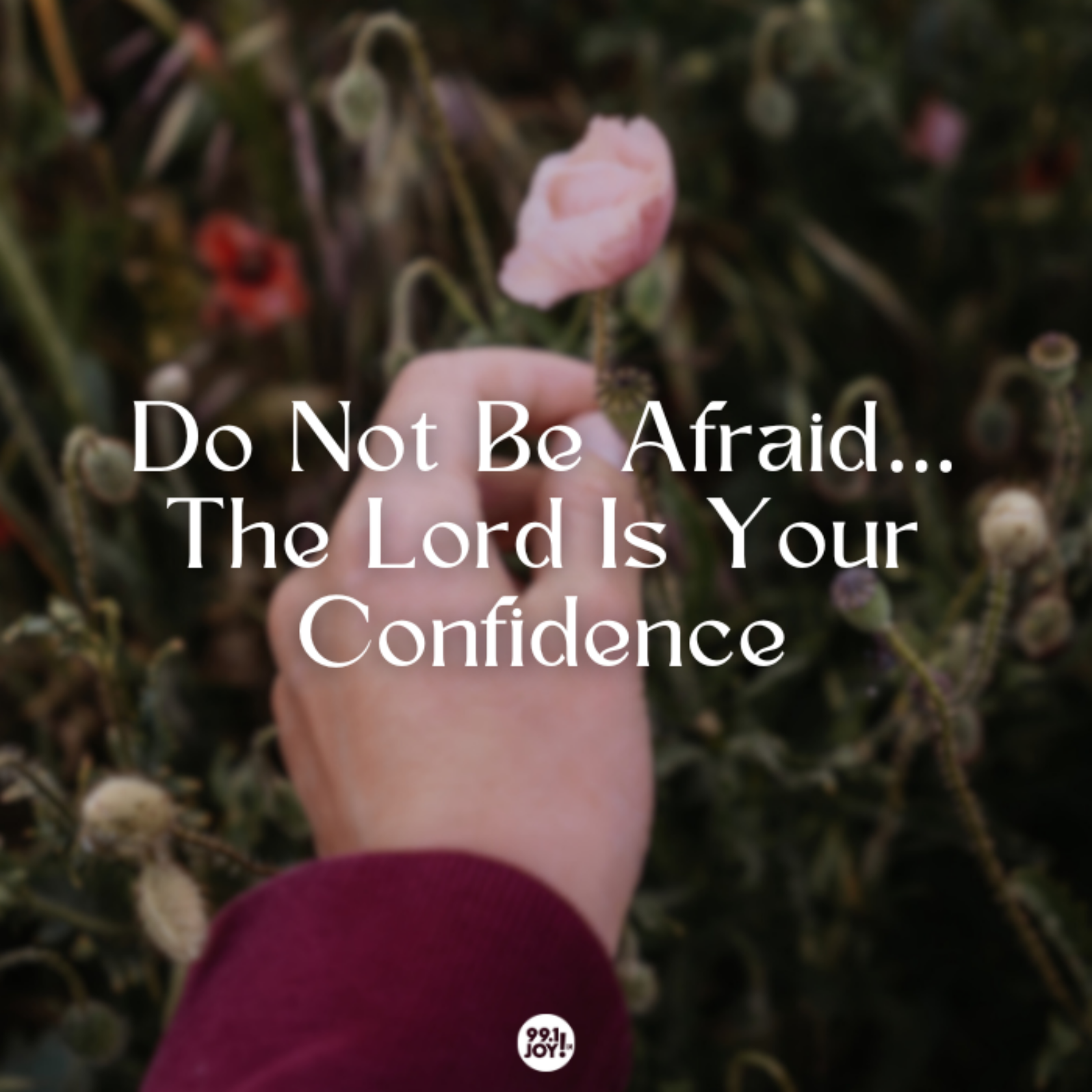 Do Not Be Afraid…The Lord Is Your Confidence