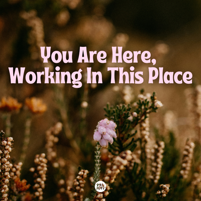 You Are Here, Working In This Place