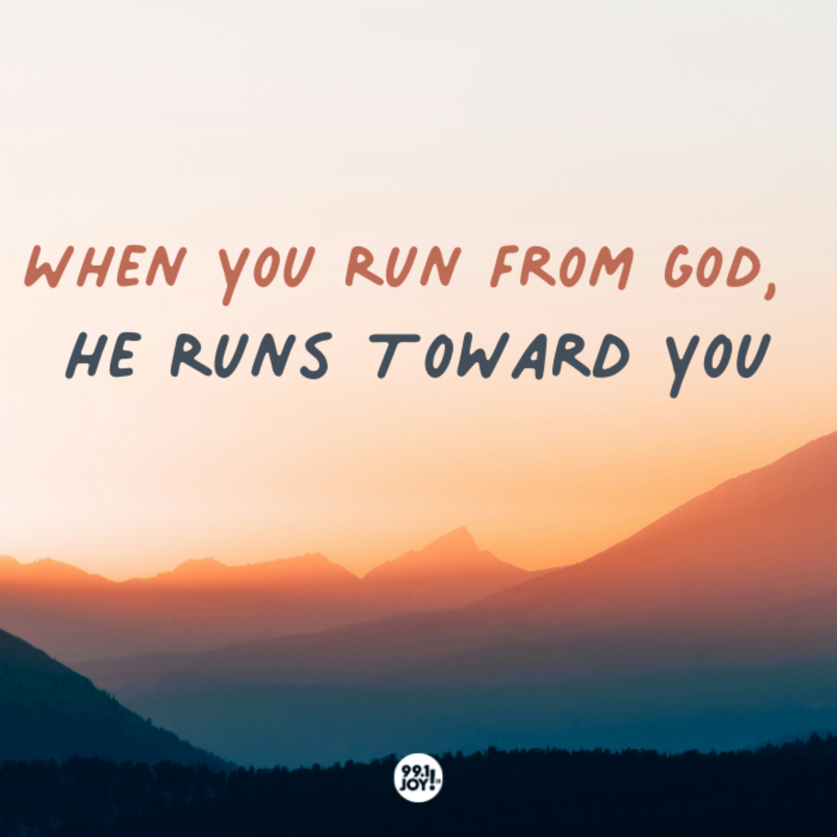 When You Run From God, He Runs Toward You