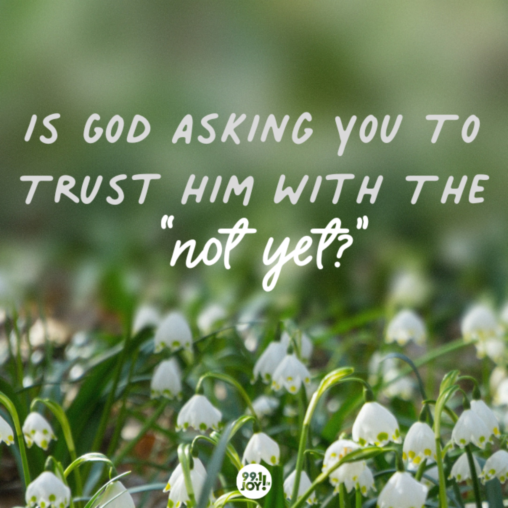 Is God Asking You To Trust Him With The “Not Yet?”