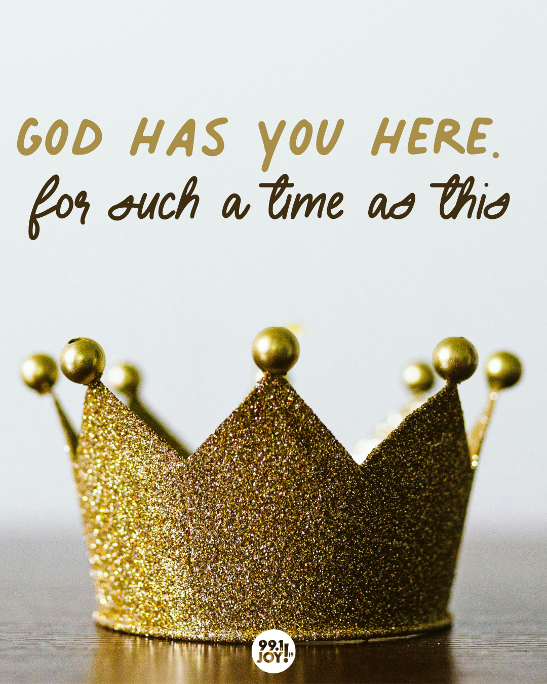 God Has You Here. For Such A Time As This