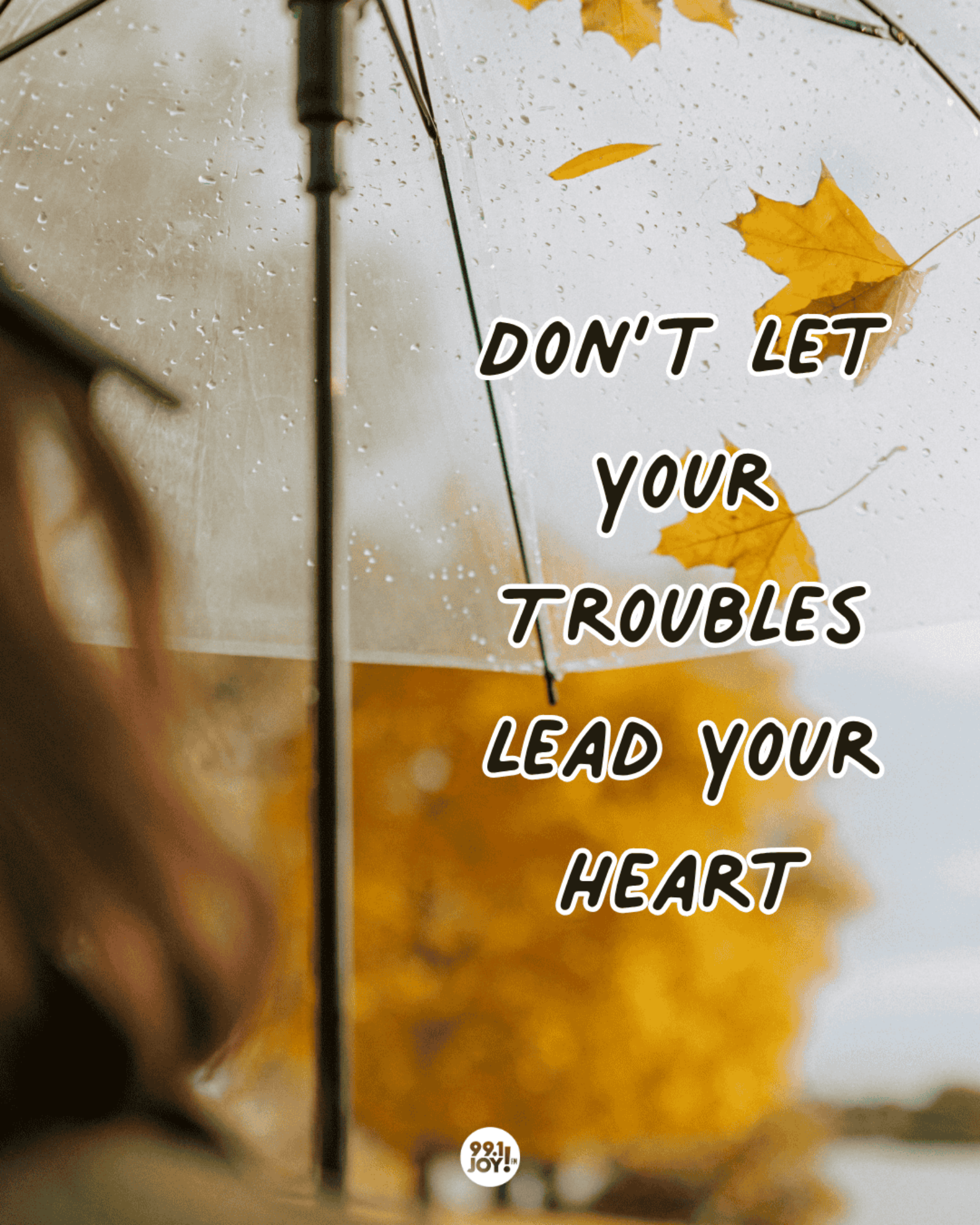 Don’t Let Your Troubles Lead Your Heart