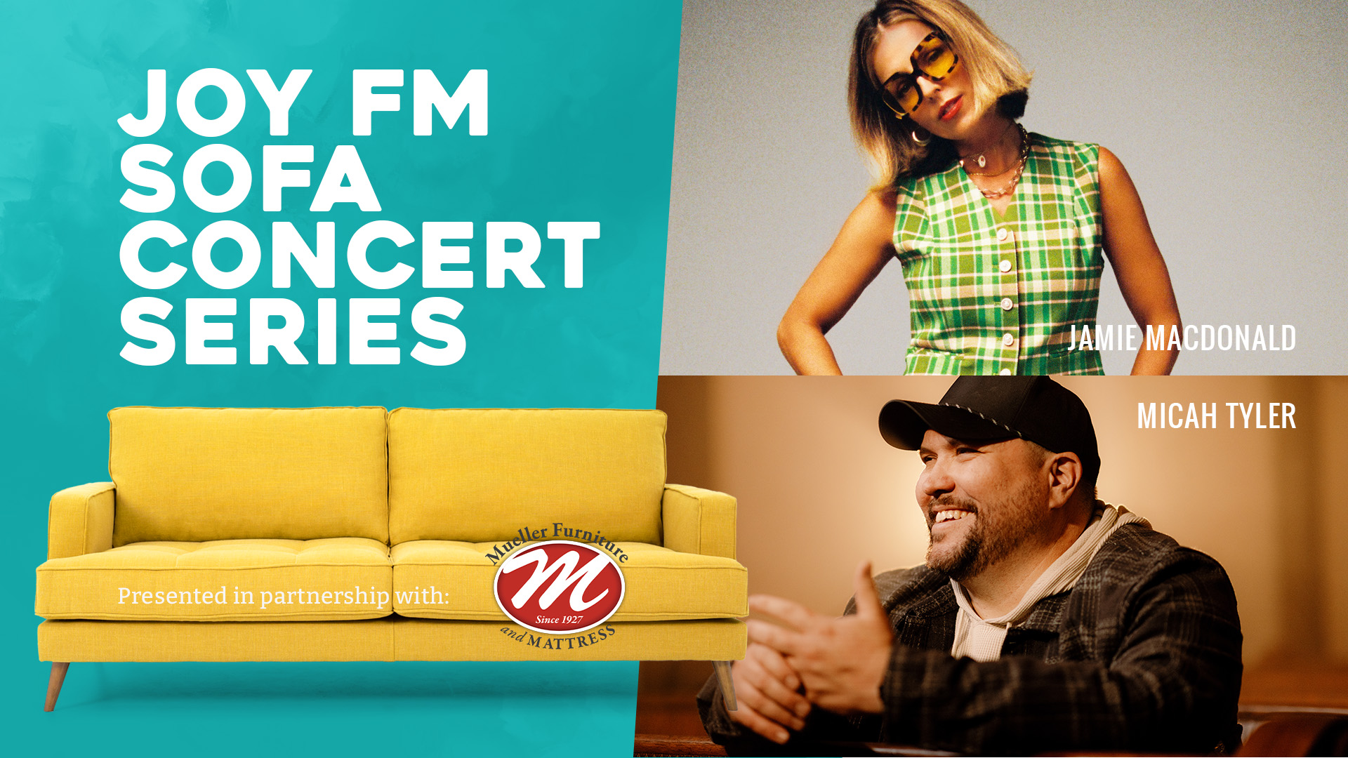 JOY FM Sofa Concert Series 2026 Jamie MacDonald Micah Tyler SOLD FBevent FEB12 1920x1080