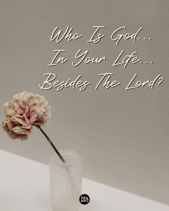 Who Is God…In Your Life…Besides The Lord?