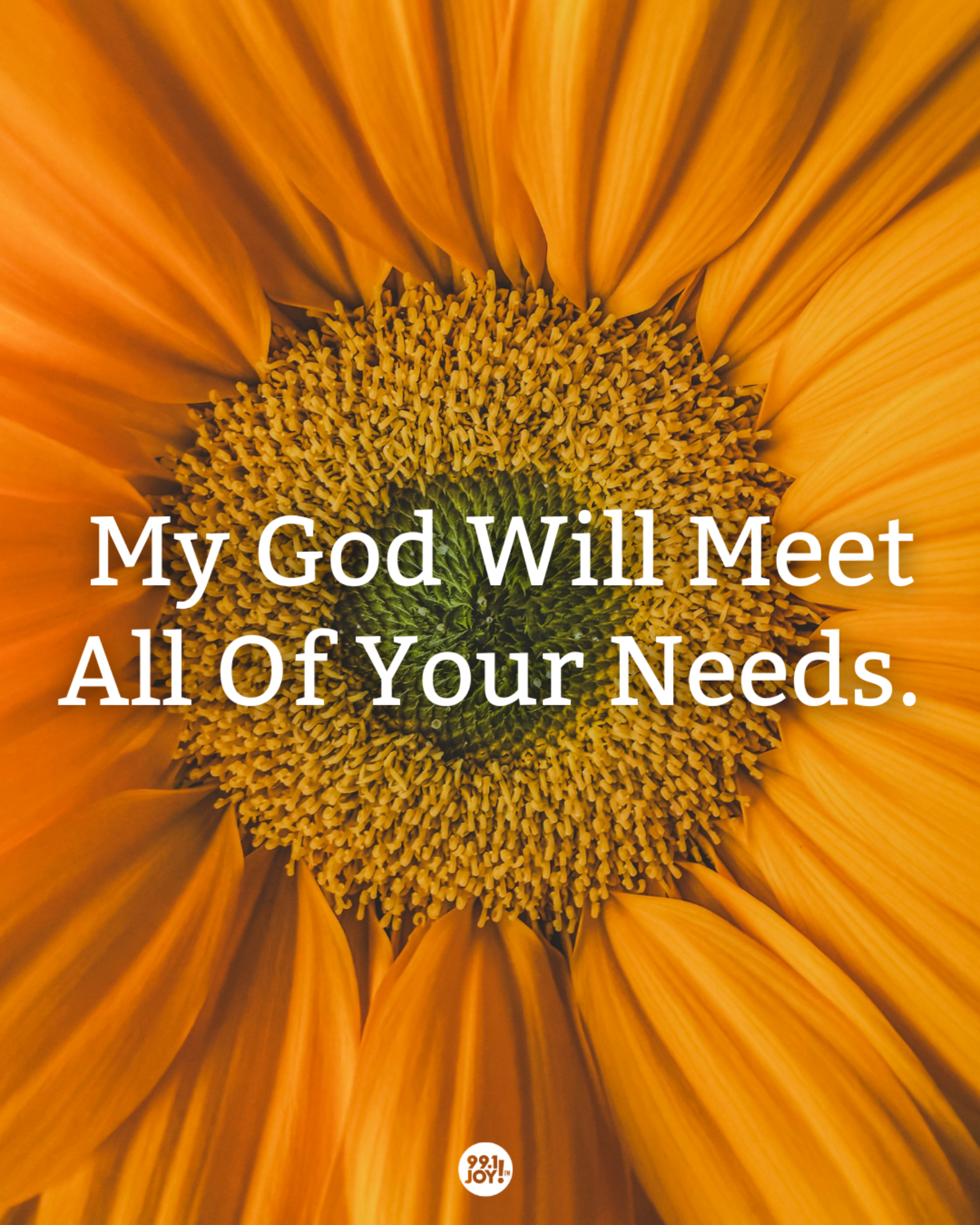 My God Will Meet All Of Your Needs.