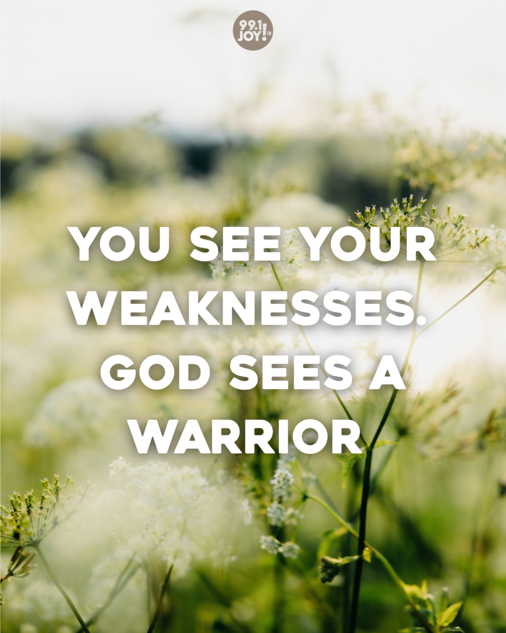 You See Your Weaknesses. God Sees A Warrior 