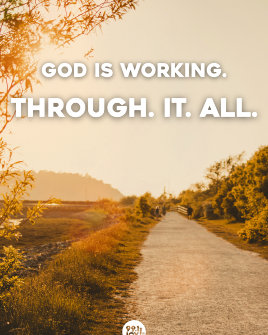 god is working